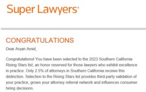 Aryan Amid, Esq. | SuperLawyer
